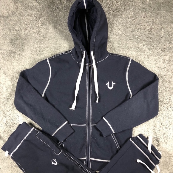 true religion sweat suit set